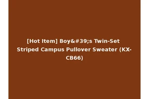 [Hot Item] Boy's Twin-Set Striped Campus Pullover Sweater (KX-CB66)