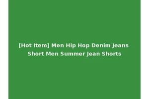 [Hot Item] Men Hip Hop Denim Jeans Short Men Summer Jean Shorts