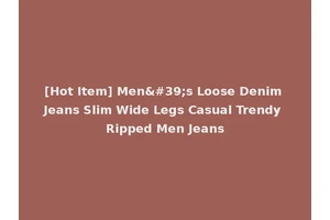 [Hot Item] Men's Loose Denim Jeans Slim Wide Legs Casual Trendy Ripped Men Jeans