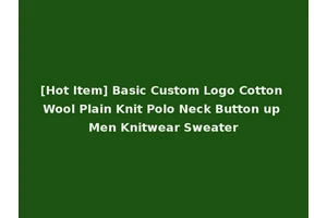 [Hot Item] Basic Custom Logo Cotton Wool Plain Knit Polo Neck Button up Men Knitwear Sweater