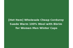 [Hot Item] Wholesale Cheap Corduroy Suede Warm 100% Wool with Bbrim for Women Men Winter Caps