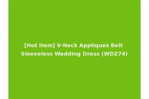 [Hot Item] V-Neck Appliques Belt Sleeveless Wedding Dress (WDZ74)