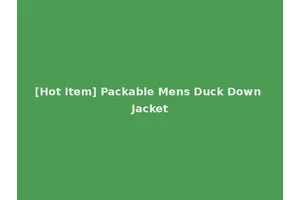 [Hot Item] Packable Mens Duck Down Jacket