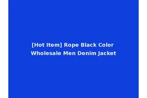 [Hot Item] Rope Black Color Wholesale Men Denim Jacket