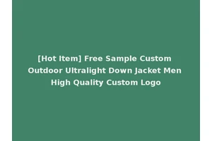 [Hot Item] Free Sample Custom Outdoor Ultralight Down Jacket Men High Quality Custom Logo