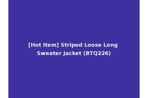 [Hot Item] Striped Loose Long Sweater Jacket (BTQ226)