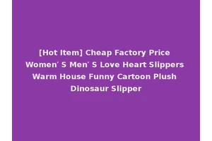 [Hot Item] Cheap Factory Price Women′ S Men′ S Love Heart Slippers Warm House Funny Cartoon Plush Dinosaur Slipper