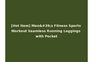 [Hot Item] Men's Fitness Sports Workout Seamless Running Leggings with Pocket