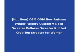 [Hot Item] OEM ODM New Autumn Winter Factory Custom V Neck Sweater Pullover Sweater Knitted Crop Top Sweater for Women