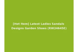 [Hot Item] Latest Ladies Sandals Designs Garden Shoes (RW24645E)