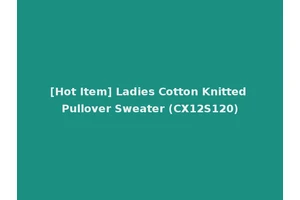 [Hot Item] Ladies Cotton Knitted Pullover Sweater (CX12S120)