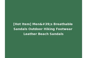 [Hot Item] Men's Breathable Sandals Outdoor Hiking Footwear Leather Beach Sandals