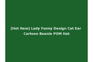 [Hot Item] Lady Funny Design Cat Ear Cartoon Beanie POM Hat