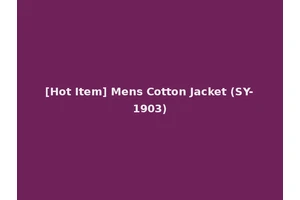 [Hot Item] Mens Cotton Jacket (SY-1903)