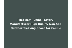 [Hot Item] China Factory Manufacturer High Quality Non-Slip Outdoor Trekking Shoes for Couple