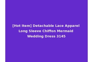 [Hot Item] Detachable Lace Apparel Long Sleeve Chiffon Mermaid Wedding Dress 3145