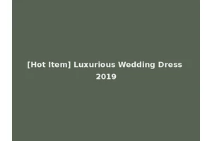 [Hot Item] Luxurious Wedding Dress 2019