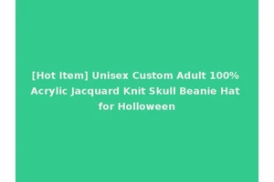 [Hot Item] Unisex Custom Adult 100% Acrylic Jacquard Knit Skull Beanie Hat for Holloween