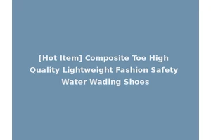 [Hot Item] Composite Toe High Quality Lightweight Fashion Safety Water Wading Shoes