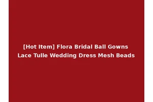 [Hot Item] Flora Bridal Ball Gowns Lace Tulle Wedding Dress Mesh Beads