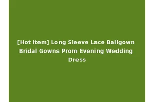 [Hot Item] Long Sleeve Lace Ballgown Bridal Gowns Prom Evening Wedding Dress
