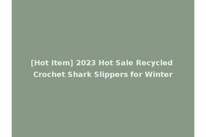 [Hot Item] 2023 Hot Sale Recycled Crochet Shark Slippers for Winter