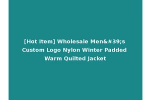 [Hot Item] Wholesale Men's Custom Logo Nylon Winter Padded Warm Quilted Jacket
