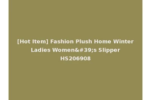 [Hot Item] Fashion Plush Home Winter Ladies Women's Slipper HS206908