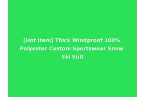 [Hot Item] Thick Windproof 100% Polyester Custom Sportswear Snow Ski Suit