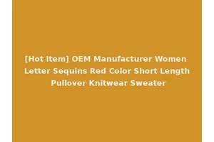 [Hot Item] OEM Manufacturer Women Letter Sequins Red Color Short Length Pullover Knitwear Sweater