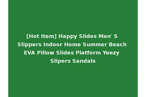 [Hot Item] Happy Slides Men′ S Slippers Indoor Home Summer Beach EVA Pillow Slides Platform Yeezy Slipers Sandals