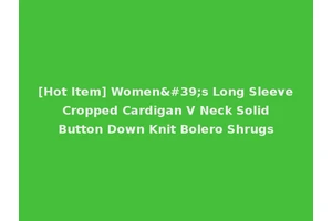 [Hot Item] Women's Long Sleeve Cropped Cardigan V Neck Solid Button Down Knit Bolero Shrugs