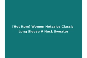 [Hot Item] Women Hotsales Classic Long Sleeve V Neck Sweater
