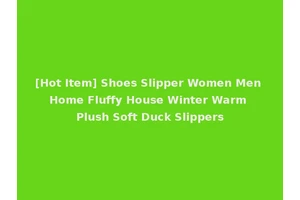 [Hot Item] Shoes Slipper Women Men Home Fluffy House Winter Warm Plush Soft Duck Slippers