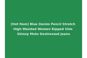[Hot Item] Blue Denim Pencil Stretch High Waisted Women Ripped Slim Skinny Moto Destressed Jeans