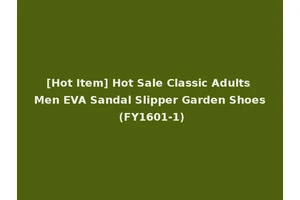 [Hot Item] Hot Sale Classic Adults Men EVA Sandal Slipper Garden Shoes (FY1601-1)