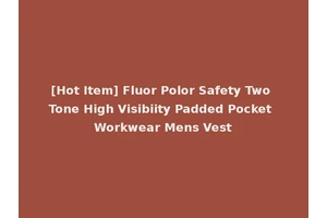 [Hot Item] Fluor Polor Safety Two Tone High Visibiity Padded Pocket Workwear Mens Vest