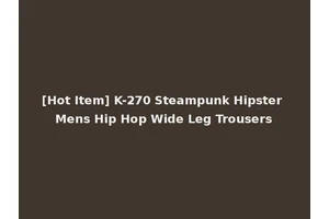 [Hot Item] K-270 Steampunk Hipster Mens Hip Hop Wide Leg Trousers