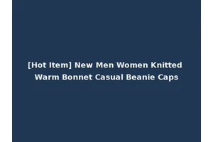 [Hot Item] New Men Women Knitted Warm Bonnet Casual Beanie Caps