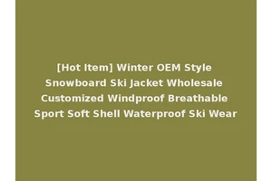 [Hot Item] Winter OEM Style Snowboard Ski Jacket Wholesale Customized Windproof Breathable Sport Soft Shell Waterproof Ski Wear