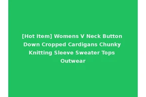 [Hot Item] Womens V Neck Button Down Cropped Cardigans Chunky Knitting Sleeve Sweater Tops Outwear