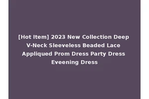 [Hot Item] 2023 New Collection Deep V-Neck Sleeveless Beaded Lace Appliqued Prom Dress Party Dress Eveening Dress