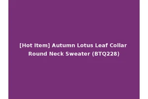 [Hot Item] Autumn Lotus Leaf Collar Round Neck Sweater (BTQ228)