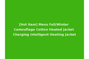 [Hot Item] Mens Fall/Winter Camouflage Cotton Heated Jacket Charging Intelligent Heating Jacket