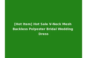 [Hot Item] Hot Sale V-Neck Mesh Backless Polyester Bridal Wedding Dress