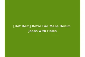 [Hot Item] Retro Fad Mens Denim Jeans with Holes