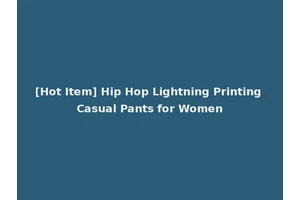 [Hot Item] Hip Hop Lightning Printing Casual Pants for Women