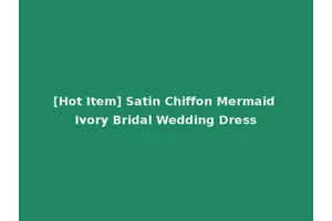 [Hot Item] Satin Chiffon Mermaid Ivory Bridal Wedding Dress
