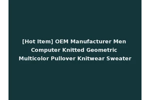 [Hot Item] OEM Manufacturer Men Computer Knitted Geometric Multicolor Pullover Knitwear Sweater