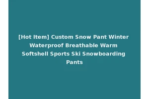 [Hot Item] Custom Snow Pant Winter Waterproof Breathable Warm Softshell Sports Ski Snowboarding Pants